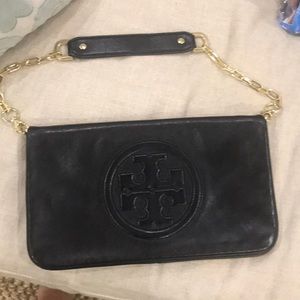 Tory Burch clutch removable short shoulder strap